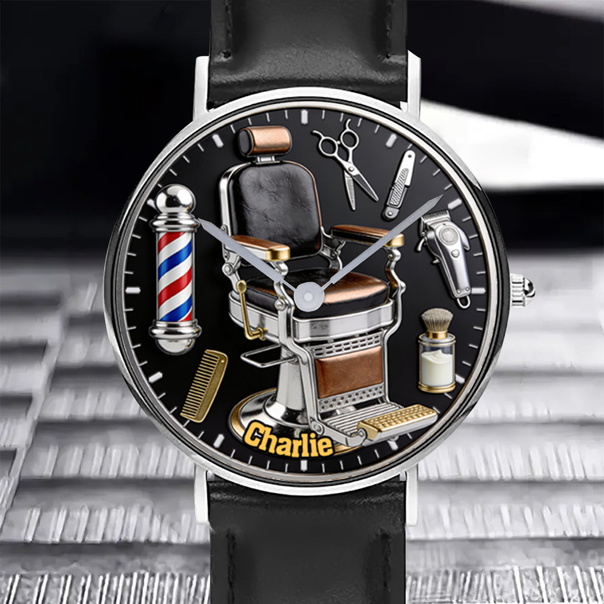 Montre de coiffeur personnalisée