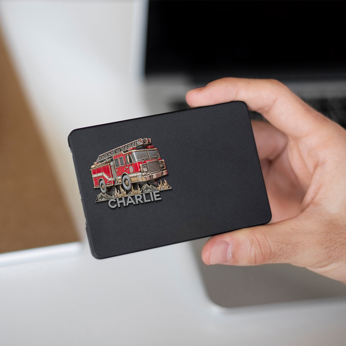 Fier pompier - Aimant personnalisé pour pompier