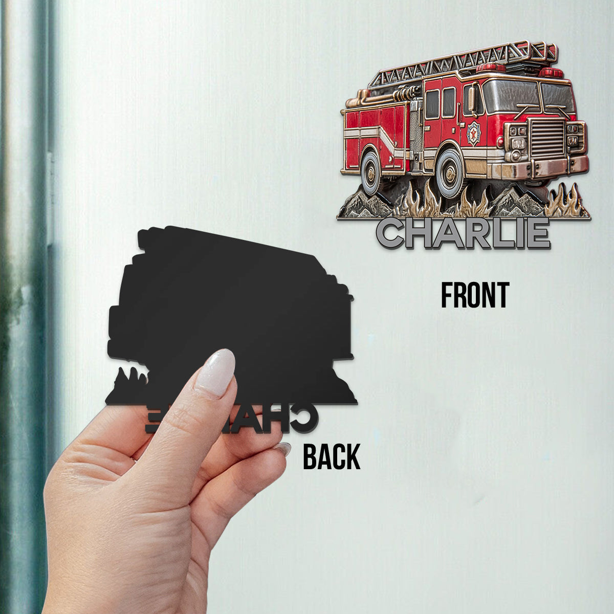 Fier pompier - Aimant personnalisé pour pompier