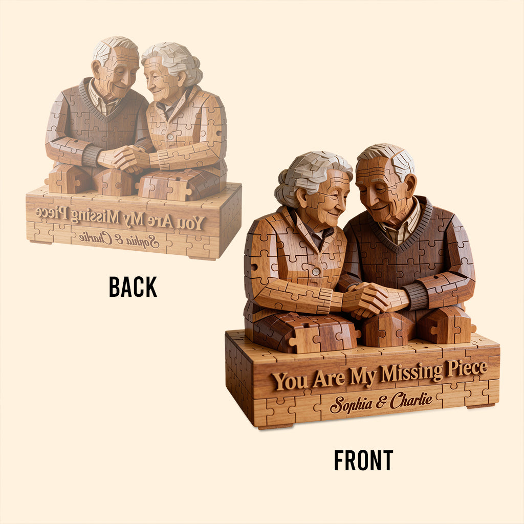 Couple Gift, You Are My Missing Piece - Personalized Couple Custom Shaped Acrylic Plaque