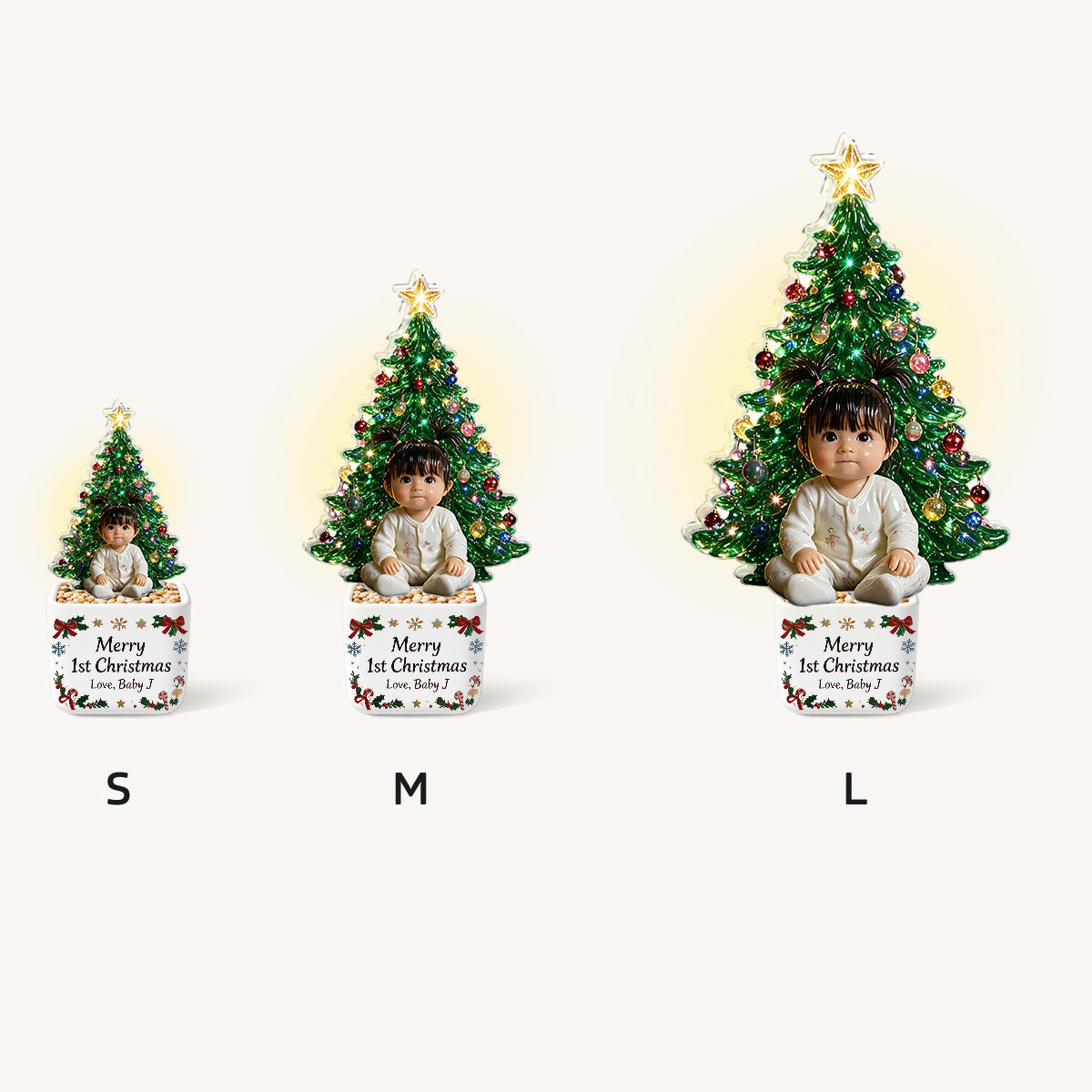 Little Christmas - Personalized Kid LED Light Ceramic Pot