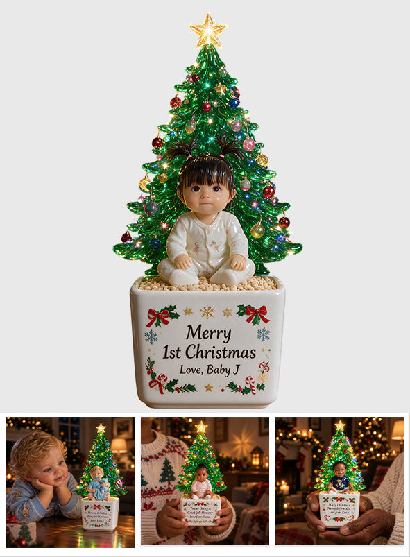 Little Christmas - Personalized Kid LED Light Ceramic Pot