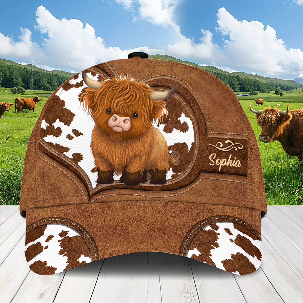 Cute Highland Cow - Personalized Highland Cow Classic Cap