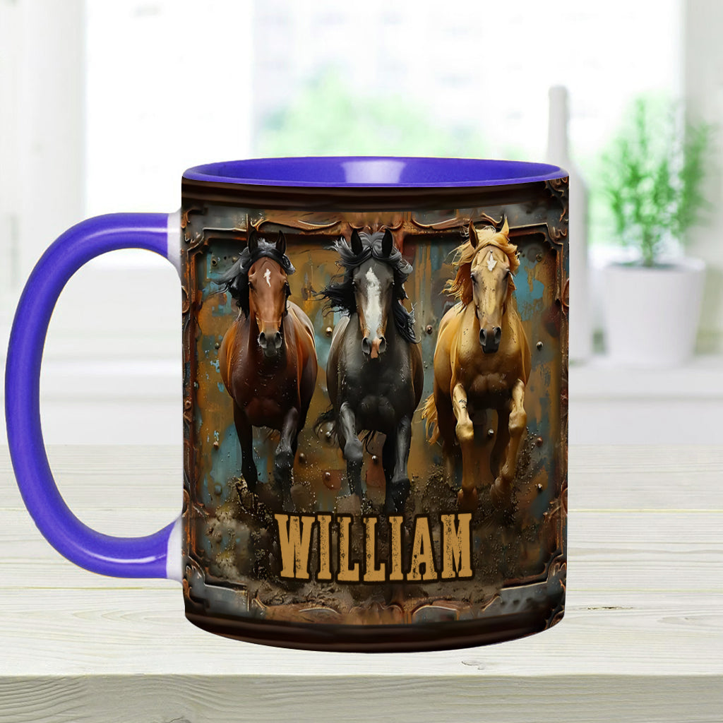 Love Horses - Personalized Horse Accent Mug