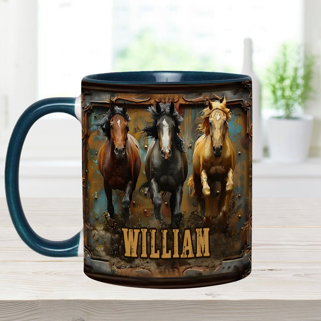 Love Horses - Personalized Horse Accent Mug