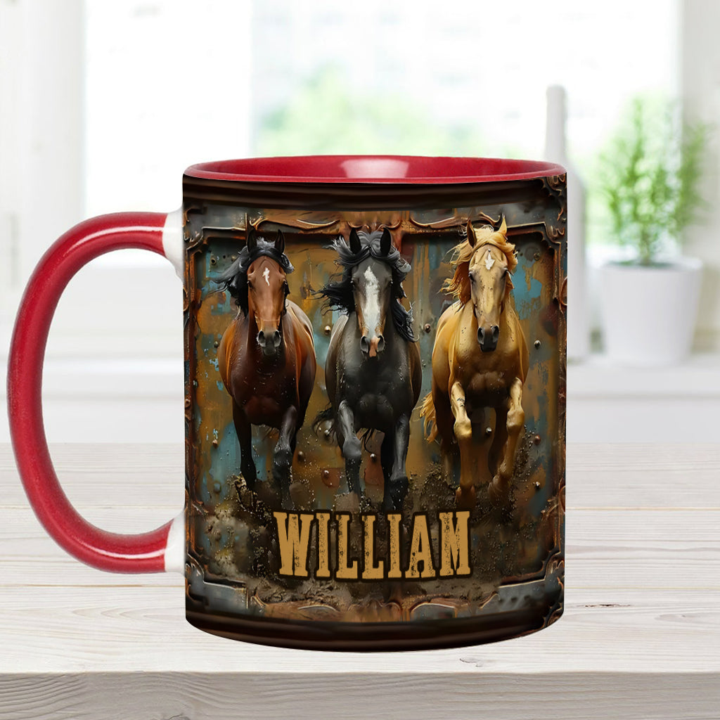 Love Horses - Personalized Horse Accent Mug