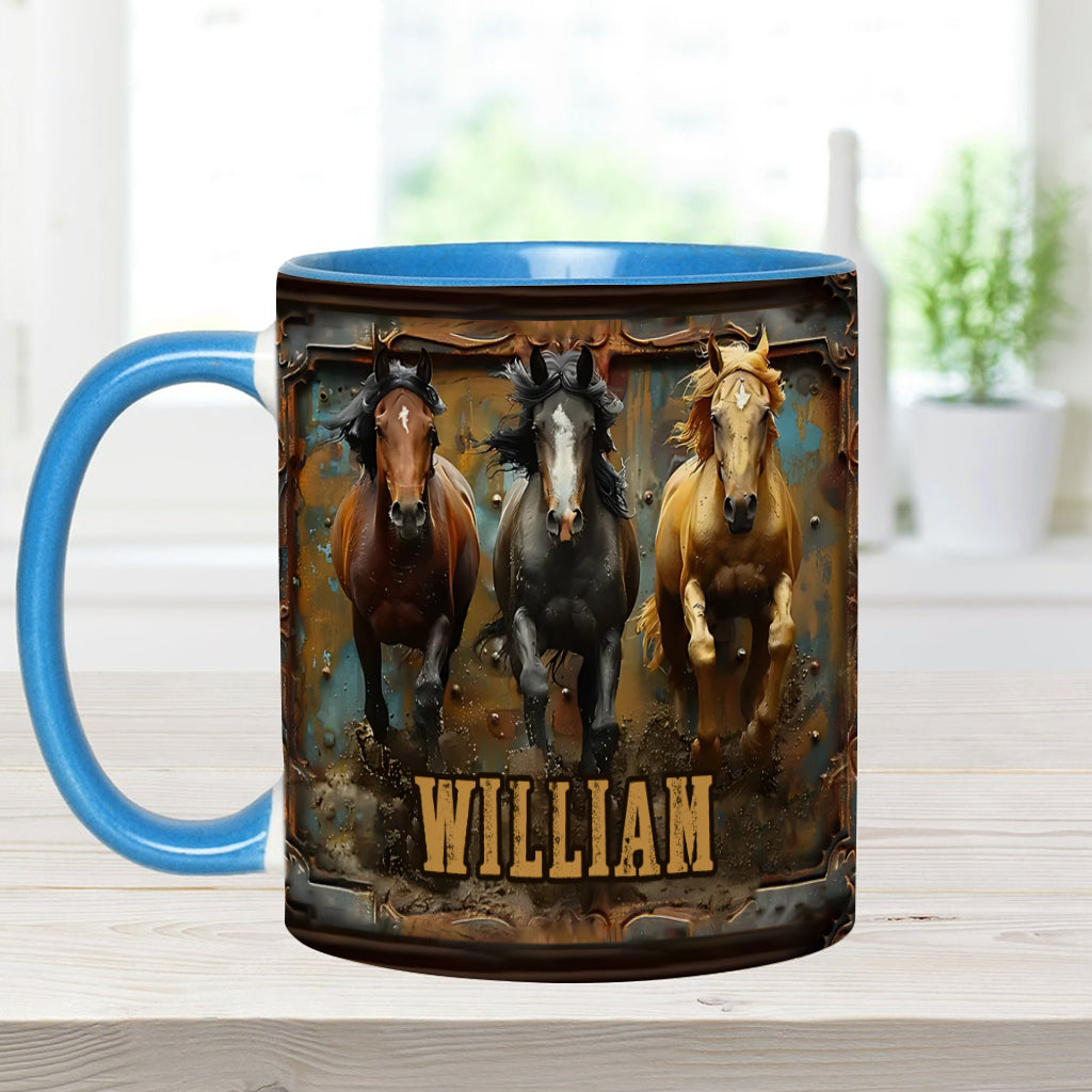 Love Horses - Personalized Horse Accent Mug