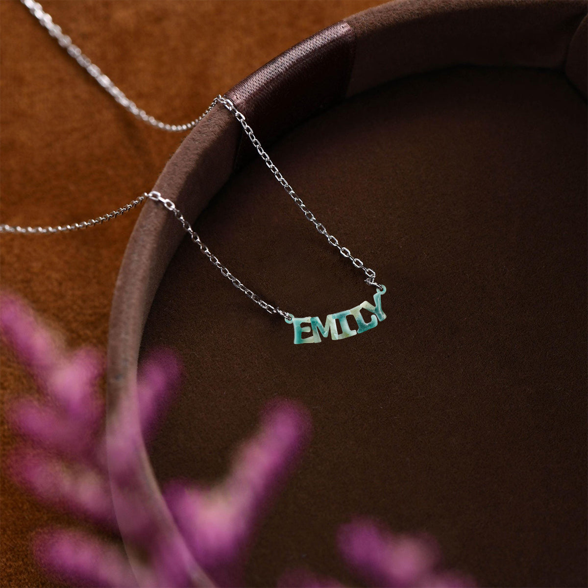 Collier pendentif personnalisé en verre de mer pour les amoureux de la mer