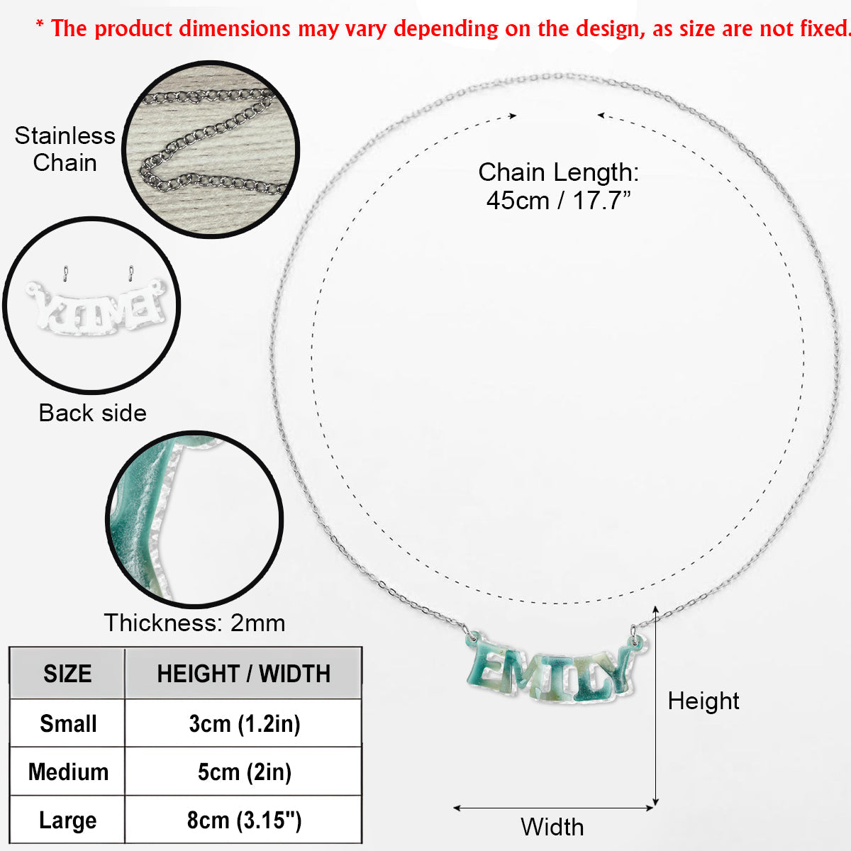 Collier pendentif personnalisé en verre de mer pour les amoureux de la mer