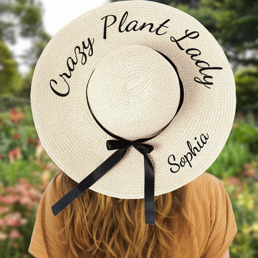 Folle des plantes - Chapeau pliable de jardinage personnalisé