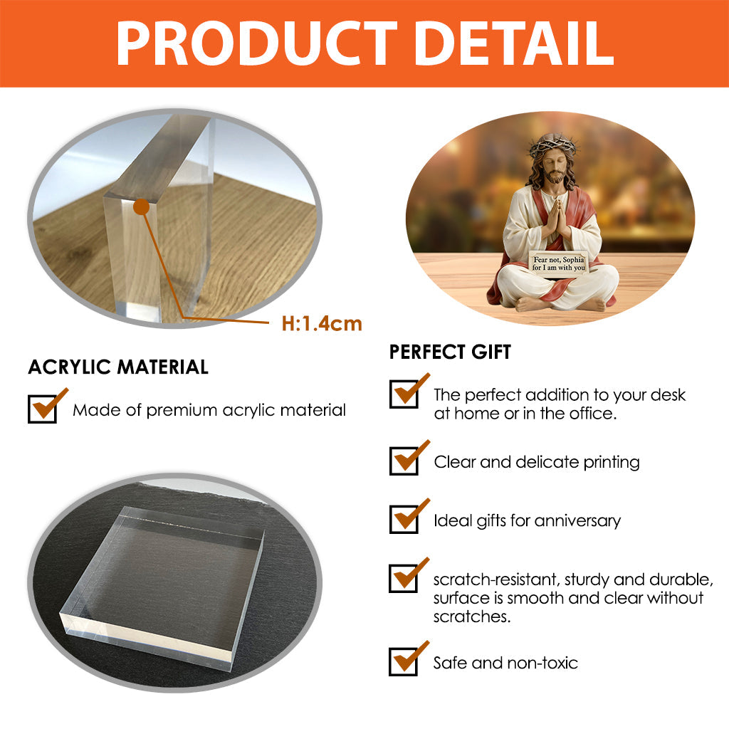N'ayez pas peur - Plaque acrylique chrétienne personnalisée en forme sur mesure