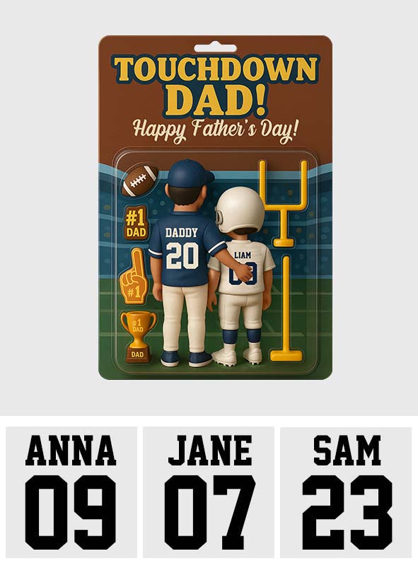 Touchdown Mom/Dad! - Personalized Football Custom Shaped Acrylic Plaque
