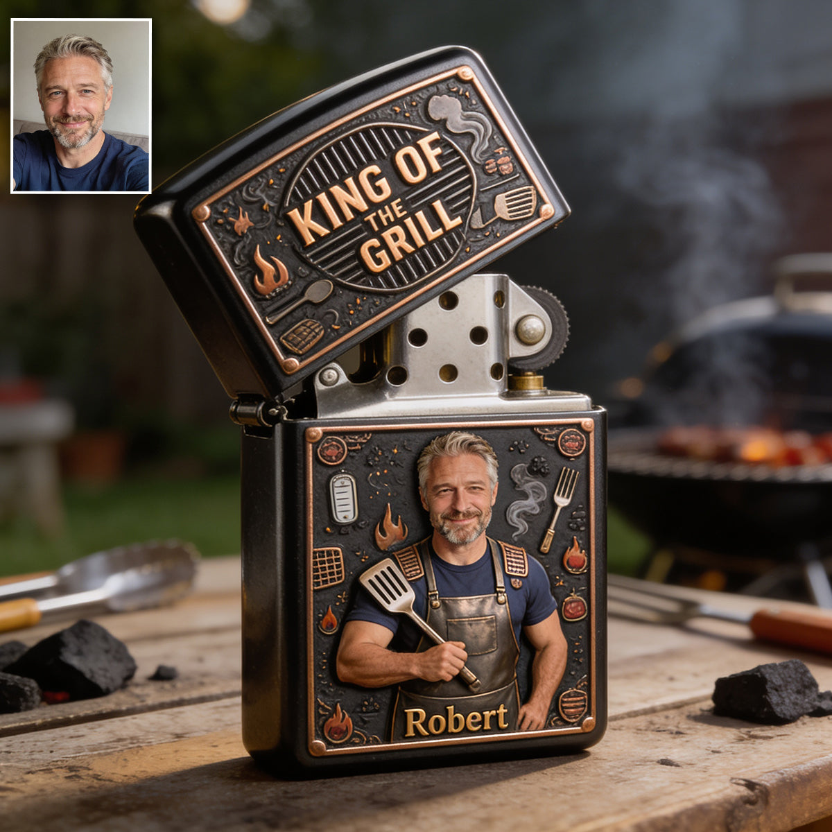 Roi du Grill - Briquet Personnalisé