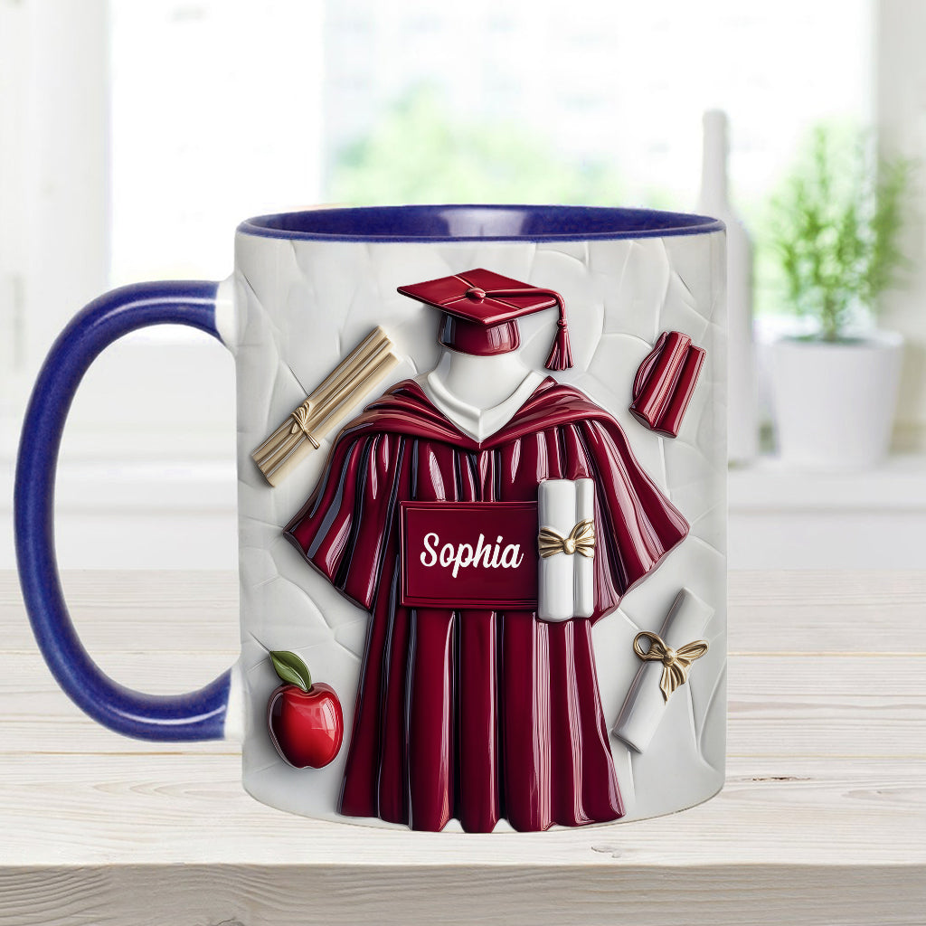 Milestone Of A Journey - Personalized Graduation Accent Mug