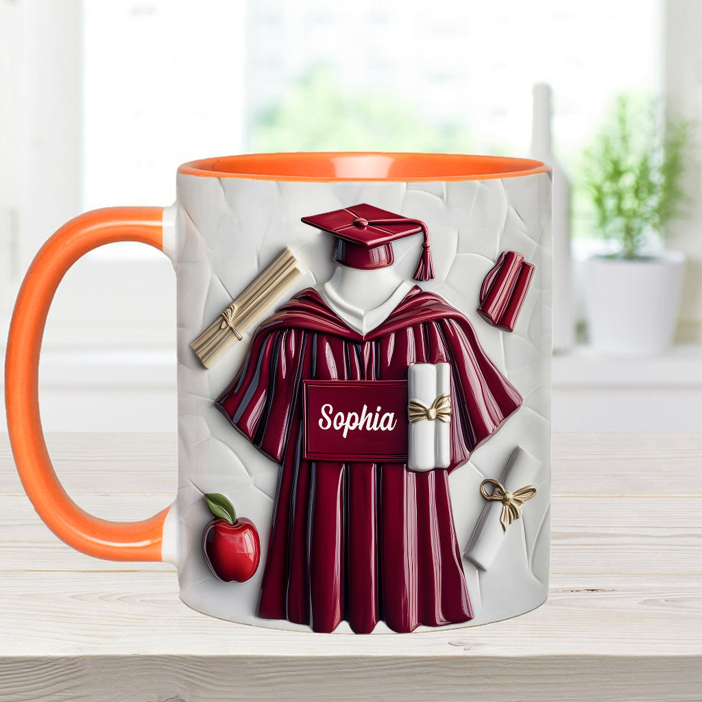 Milestone Of A Journey - Personalized Graduation Accent Mug