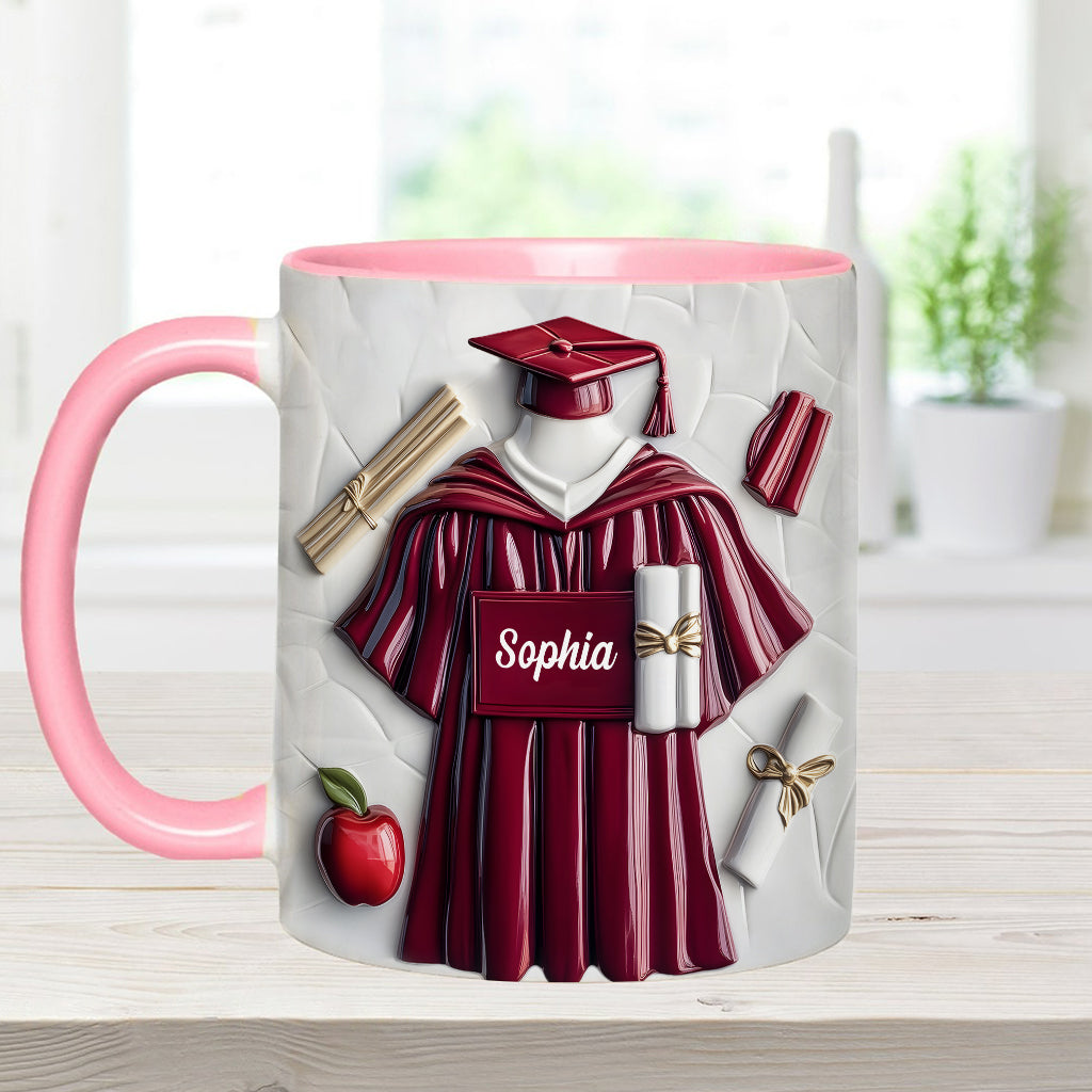 Milestone Of A Journey - Personalized Graduation Accent Mug