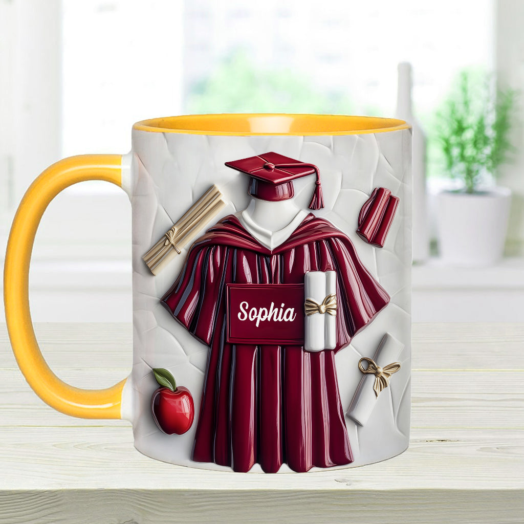 Milestone Of A Journey - Personalized Graduation Accent Mug