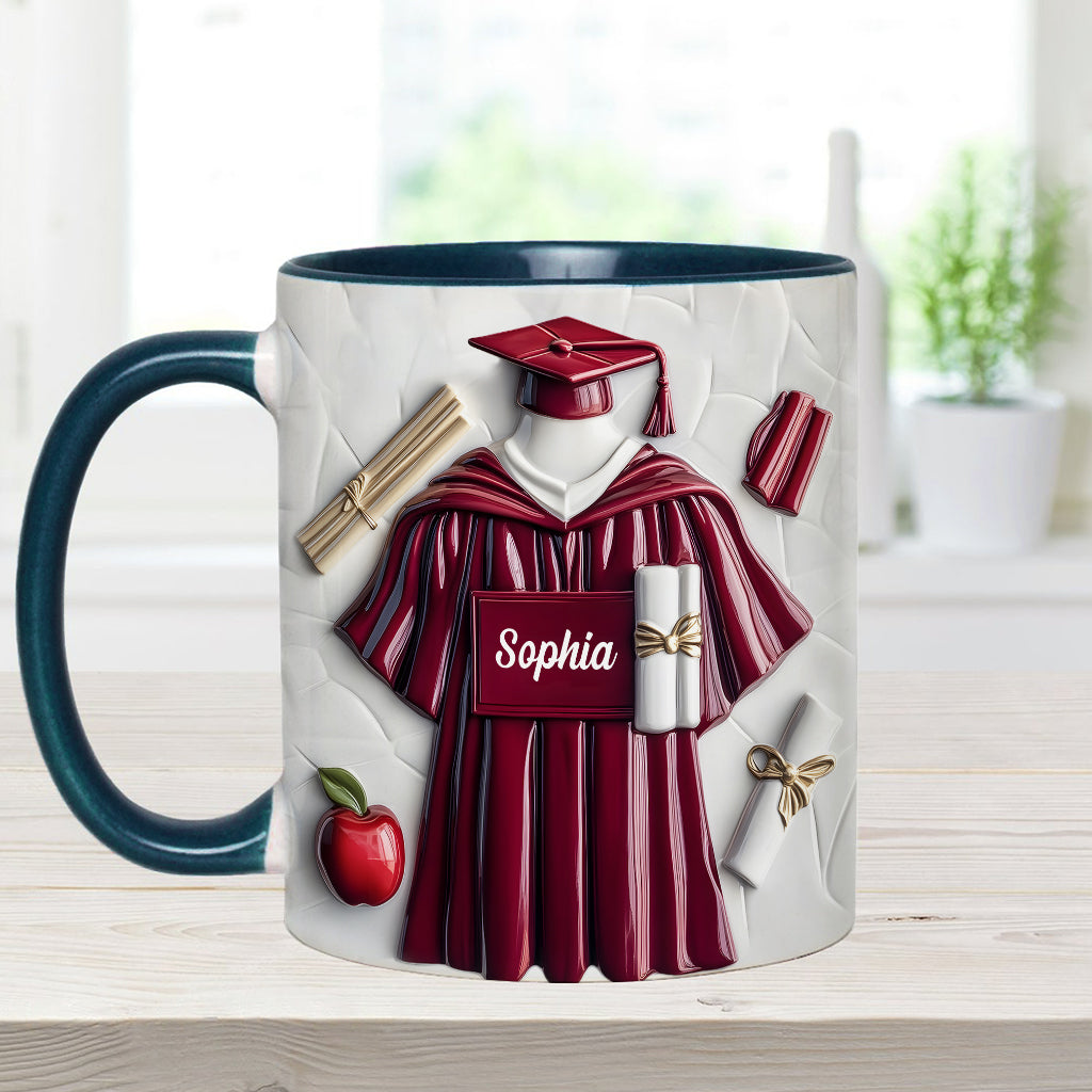 Milestone Of A Journey - Personalized Graduation Accent Mug