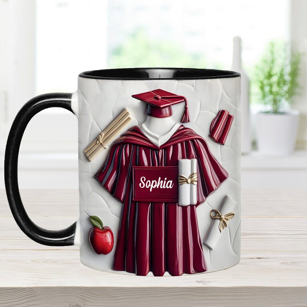 Milestone Of A Journey - Personalized Graduation Accent Mug