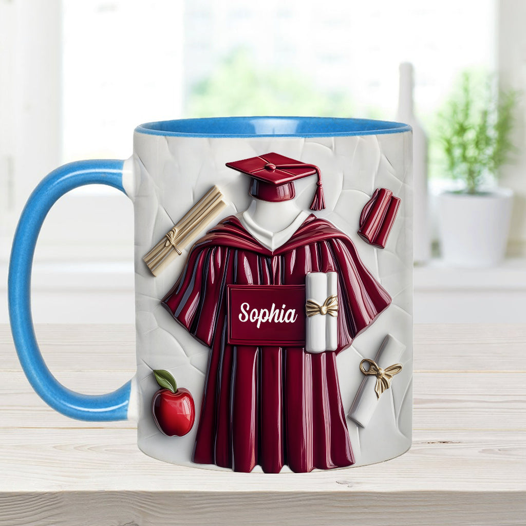 Milestone Of A Journey - Personalized Graduation Accent Mug