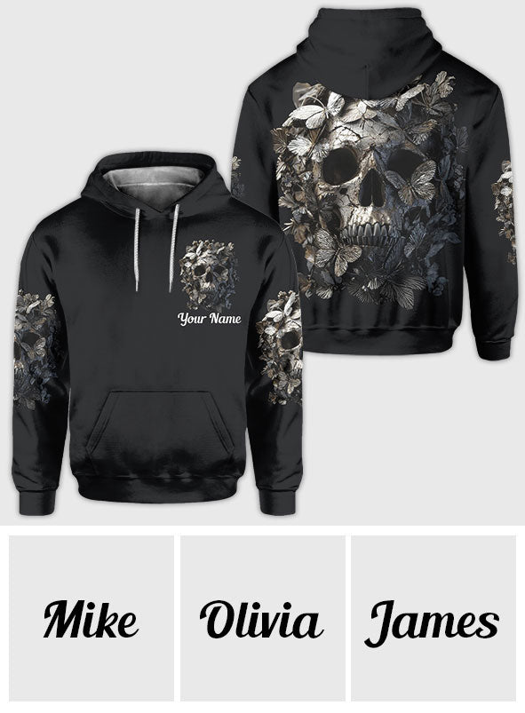 T-shirt personnalisé à motif crâne cool - T-shirt à motif crâne intégral