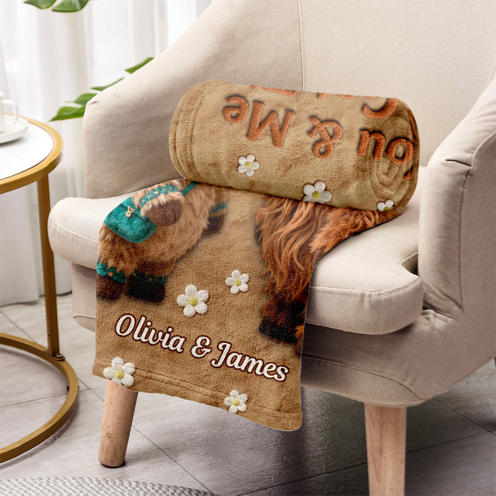 Toi et moi, on gère ! - Couverture personnalisée vache des Highlands