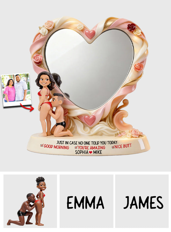 Joli fessier - Miroir de bureau personnalisé pour couple