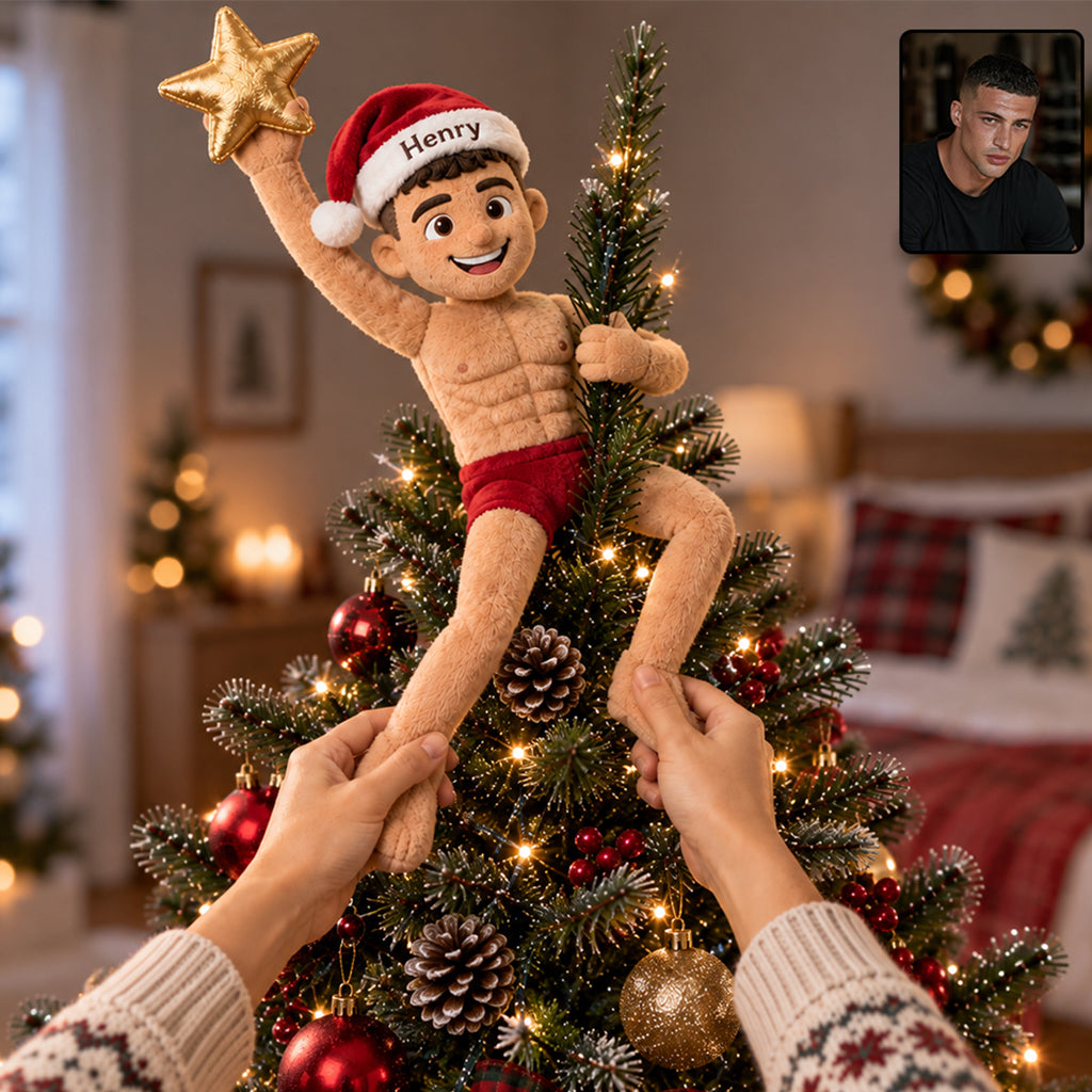 Christmas Stripper - Personalized Spicy Couple Posable Plush Doll