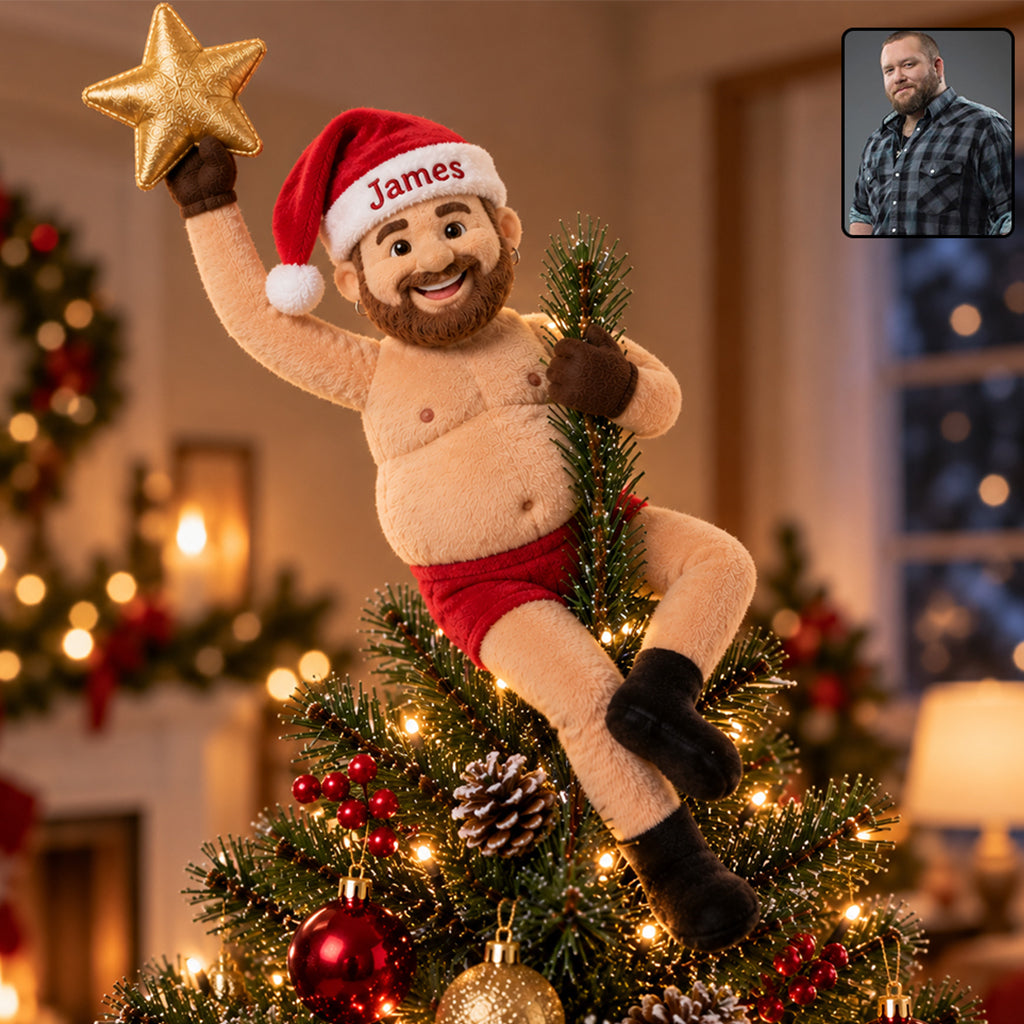 Christmas Stripper - Personalized Spicy Couple Posable Plush Doll