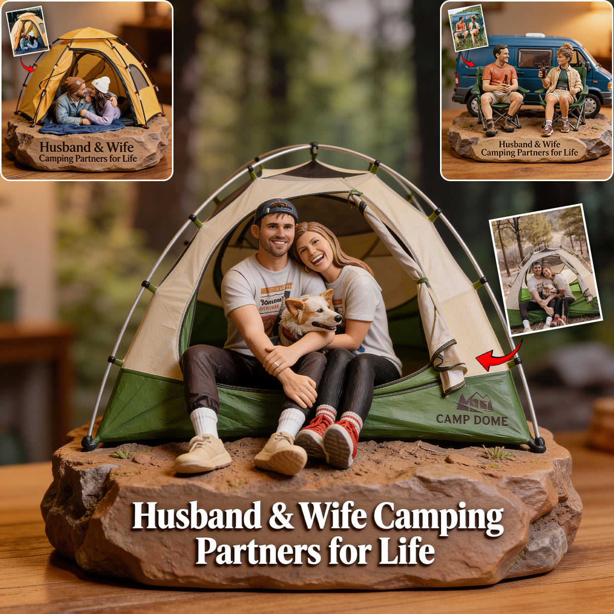 Amoureux du plein air - Plaque acrylique personnalisée pour le camping