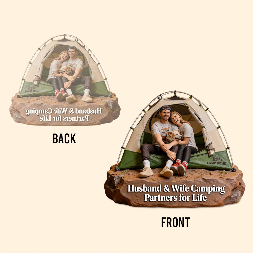 Amoureux du plein air - Plaque acrylique personnalisée pour le camping