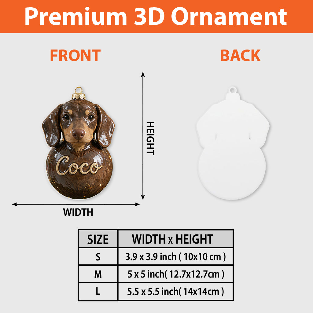 Merry Woofmas - Personalized Dog Premium 3D Ornament