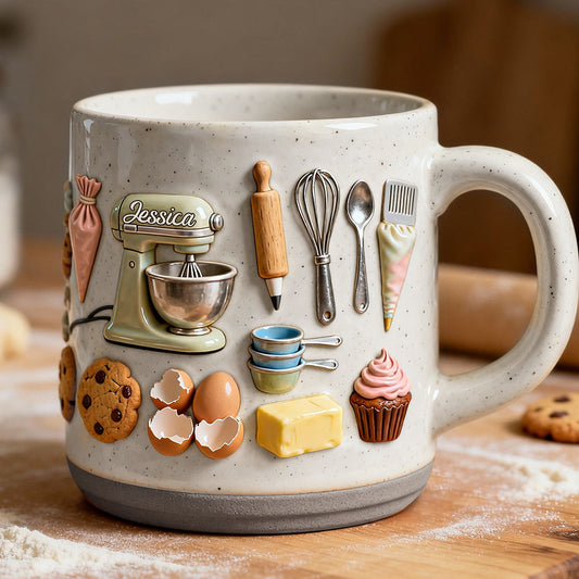 Mug en céramique personnalisé « Amoureux de la pâtisserie »