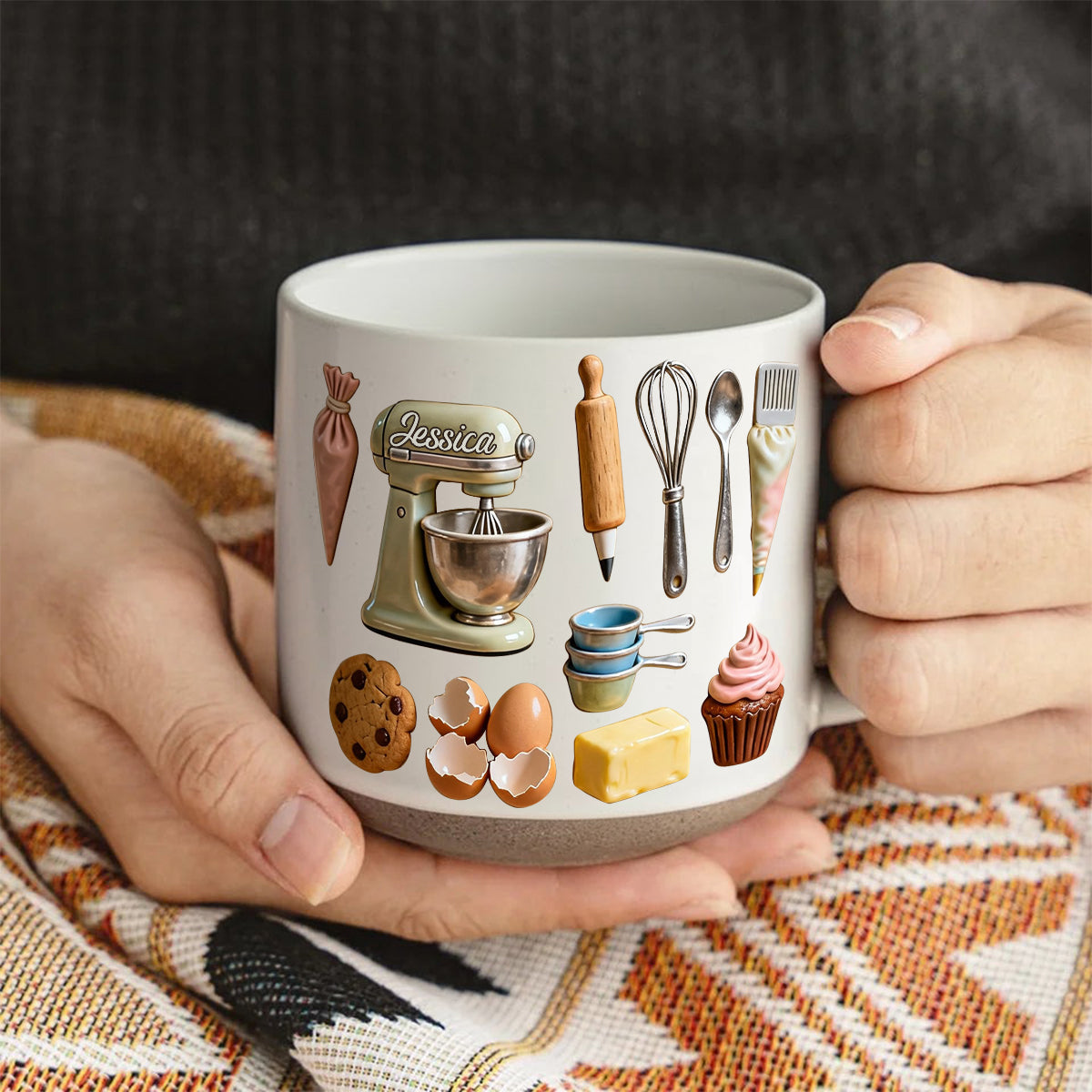 Mug en céramique personnalisé « Amoureux de la pâtisserie »