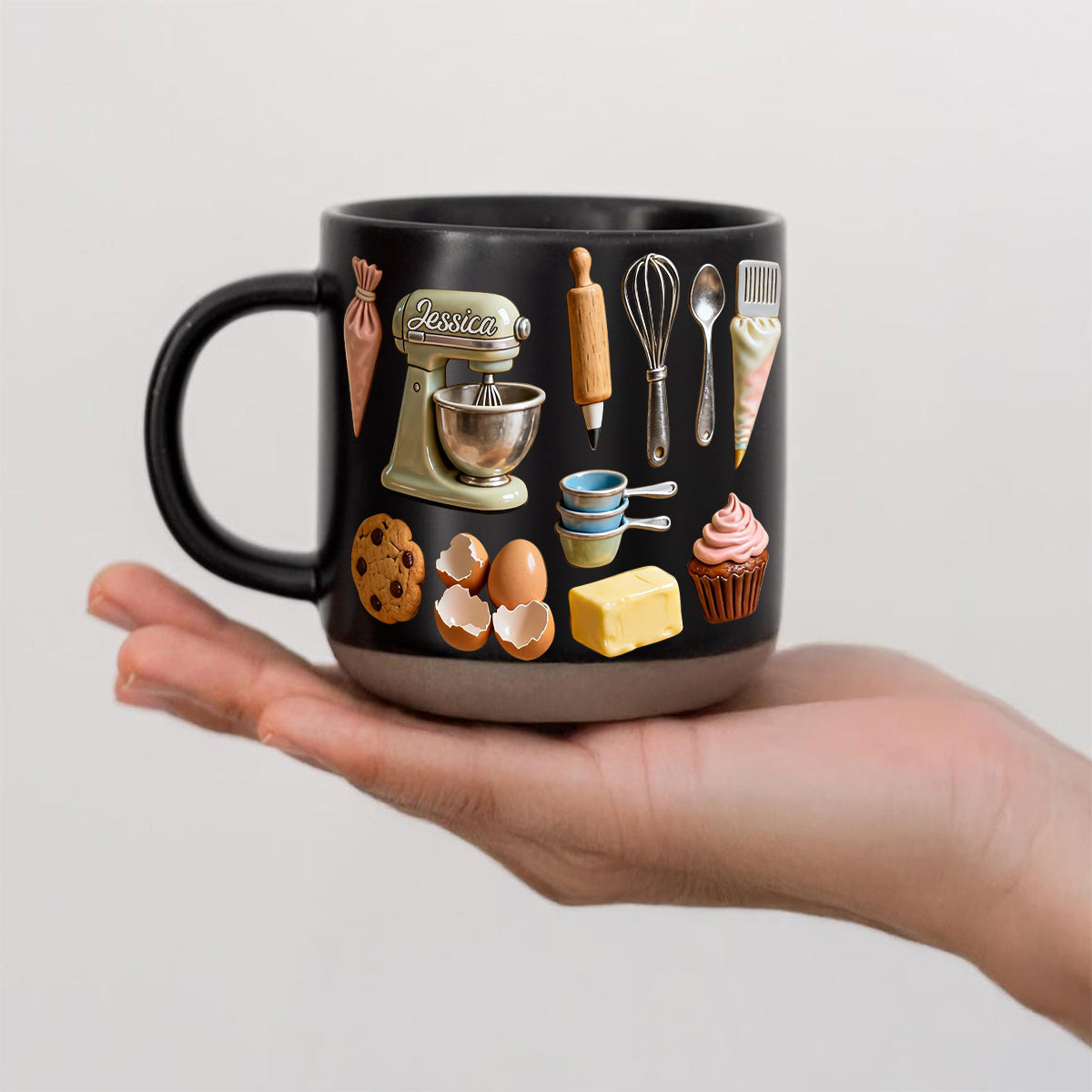 Mug en céramique personnalisé « Amoureux de la pâtisserie »