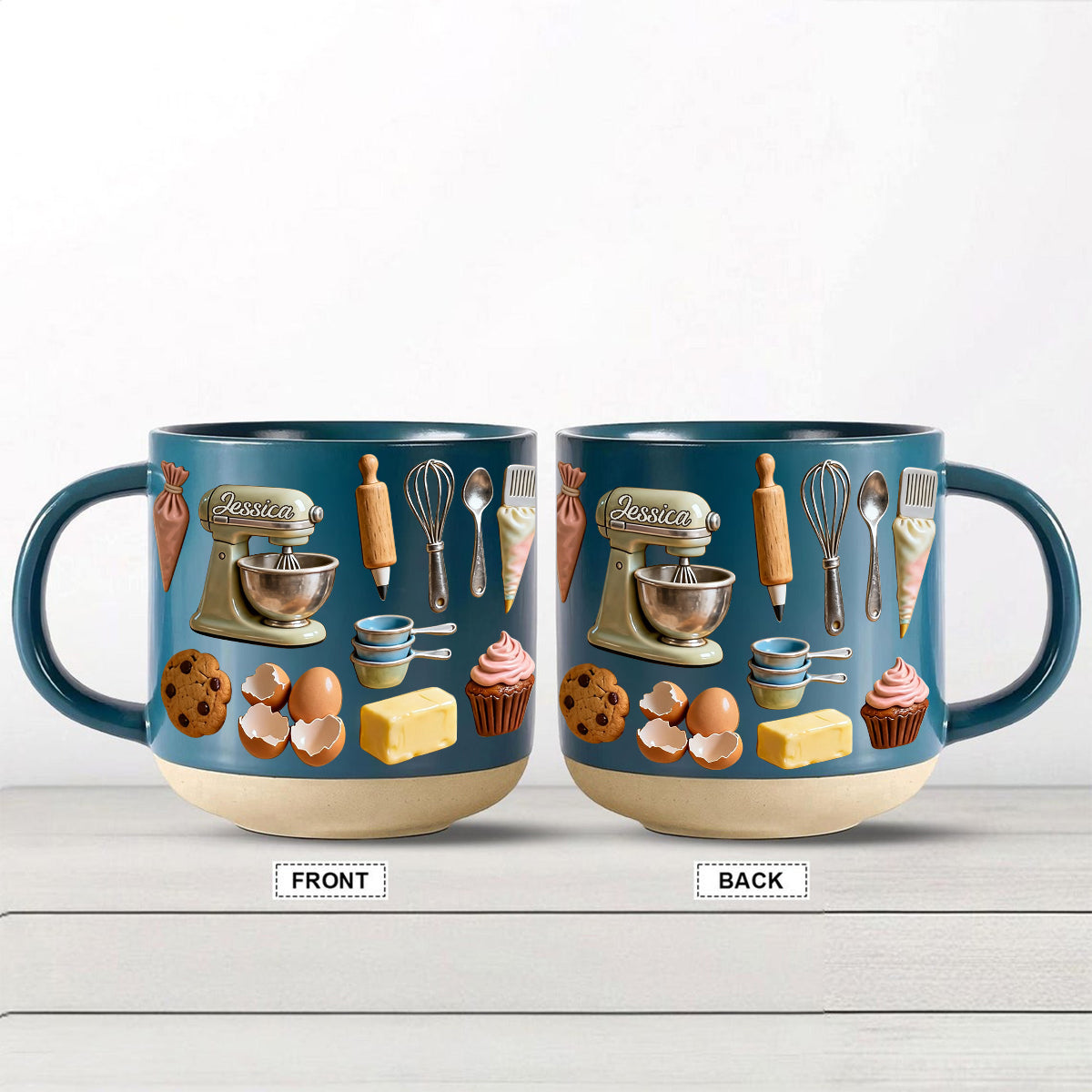 Mug en céramique personnalisé « Amoureux de la pâtisserie »