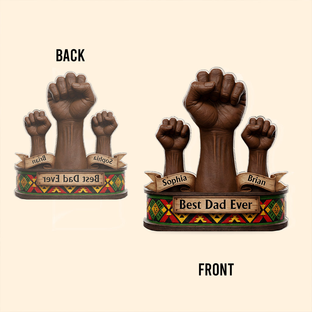 Dope Black Dad - Personalized Father Custom Shaped Acrylic Plaque