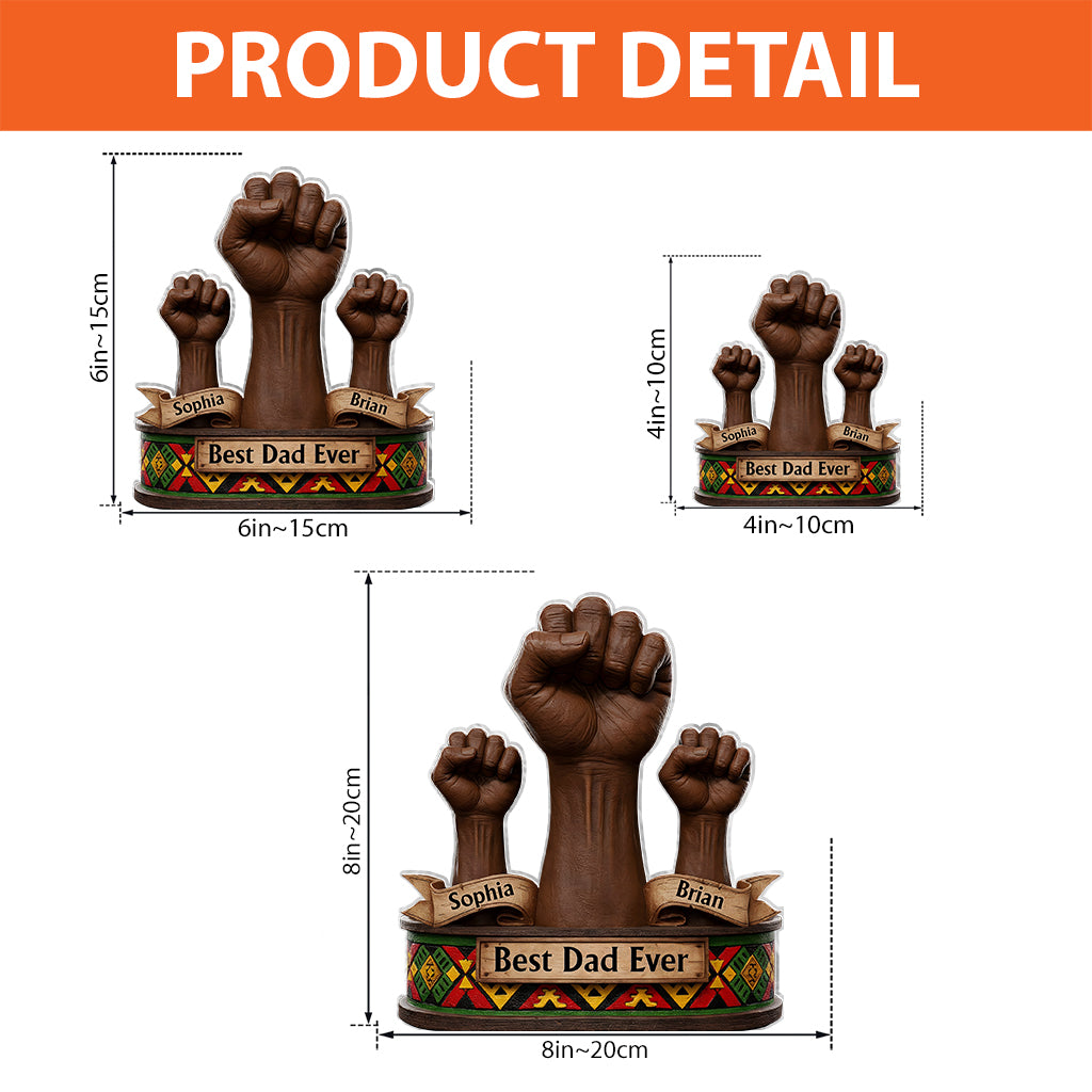 Dope Black Dad - Personalized Father Custom Shaped Acrylic Plaque