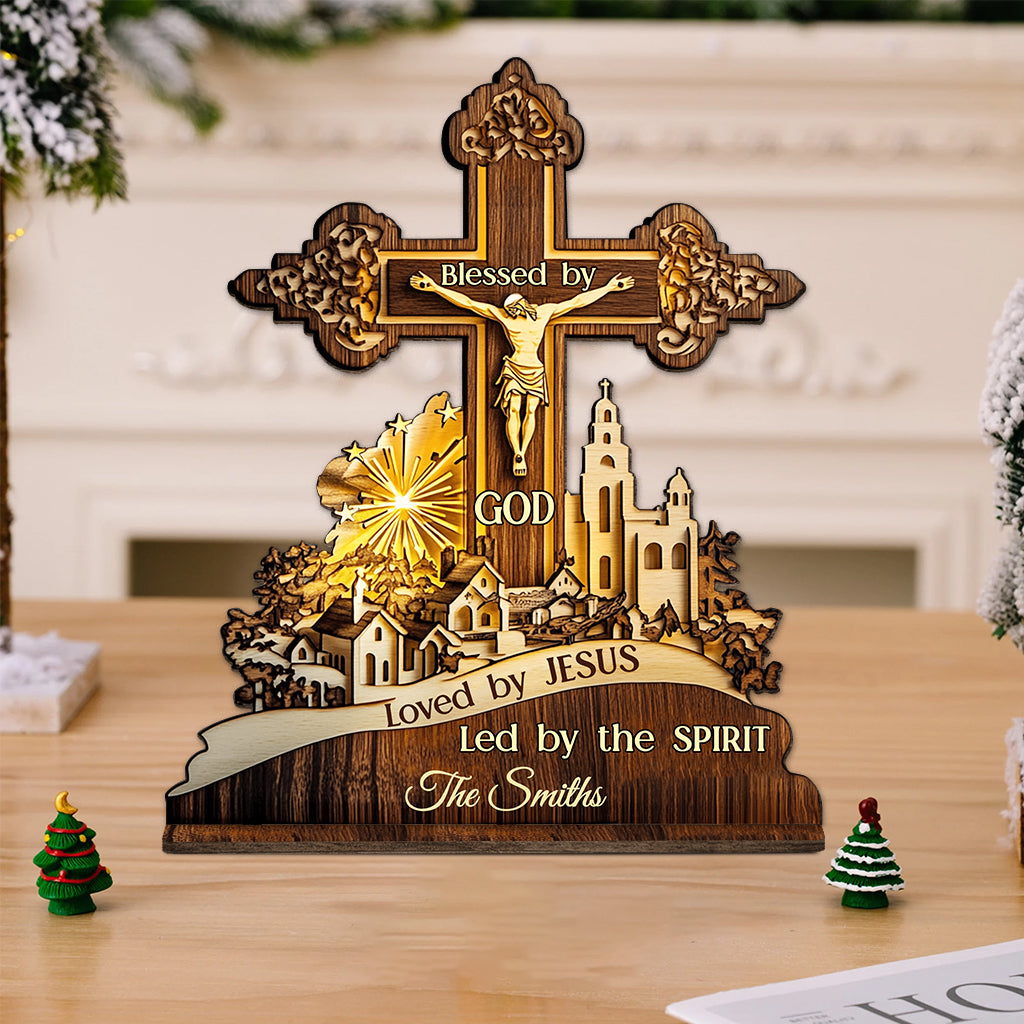 Blessed By GOD - Personalized Christian 1 Layered Big Freestanding