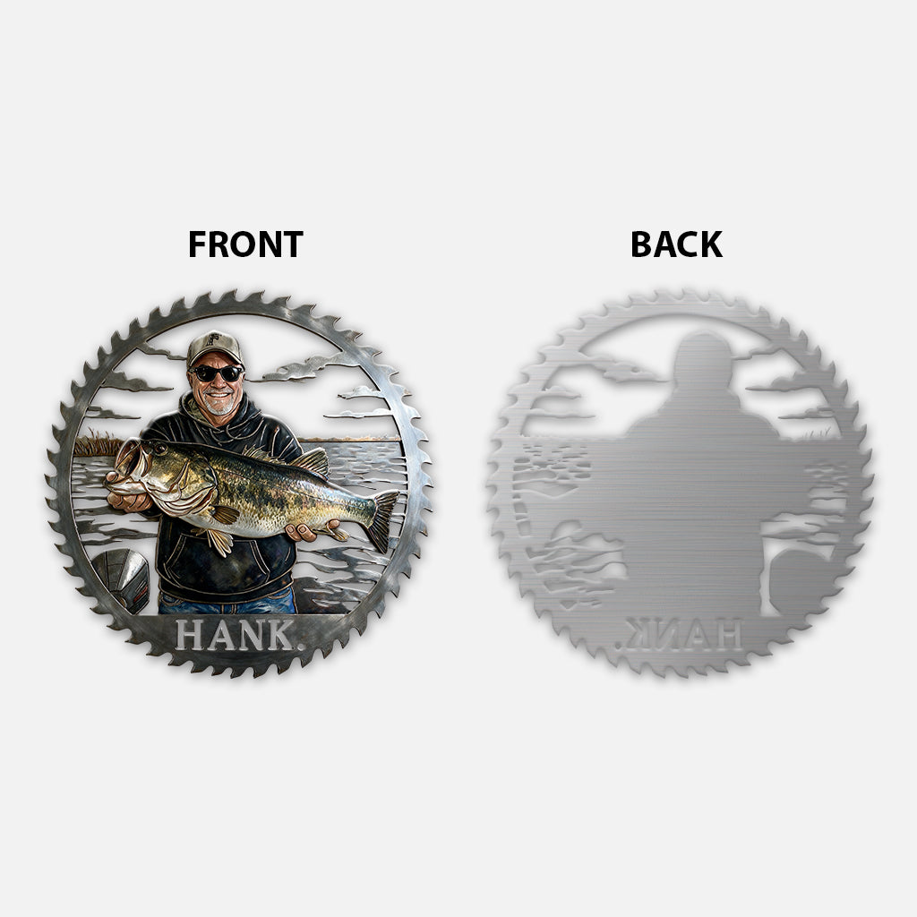 Custom From Any Photo - Personalized Fishing 3D Printed Cut Metal Sign