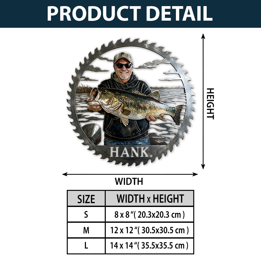 Custom From Any Photo - Personalized Fishing 3D Printed Cut Metal Sign