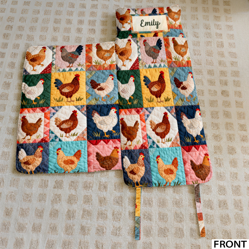 Amour Poulet - Tapis de Sieste Personnalisé