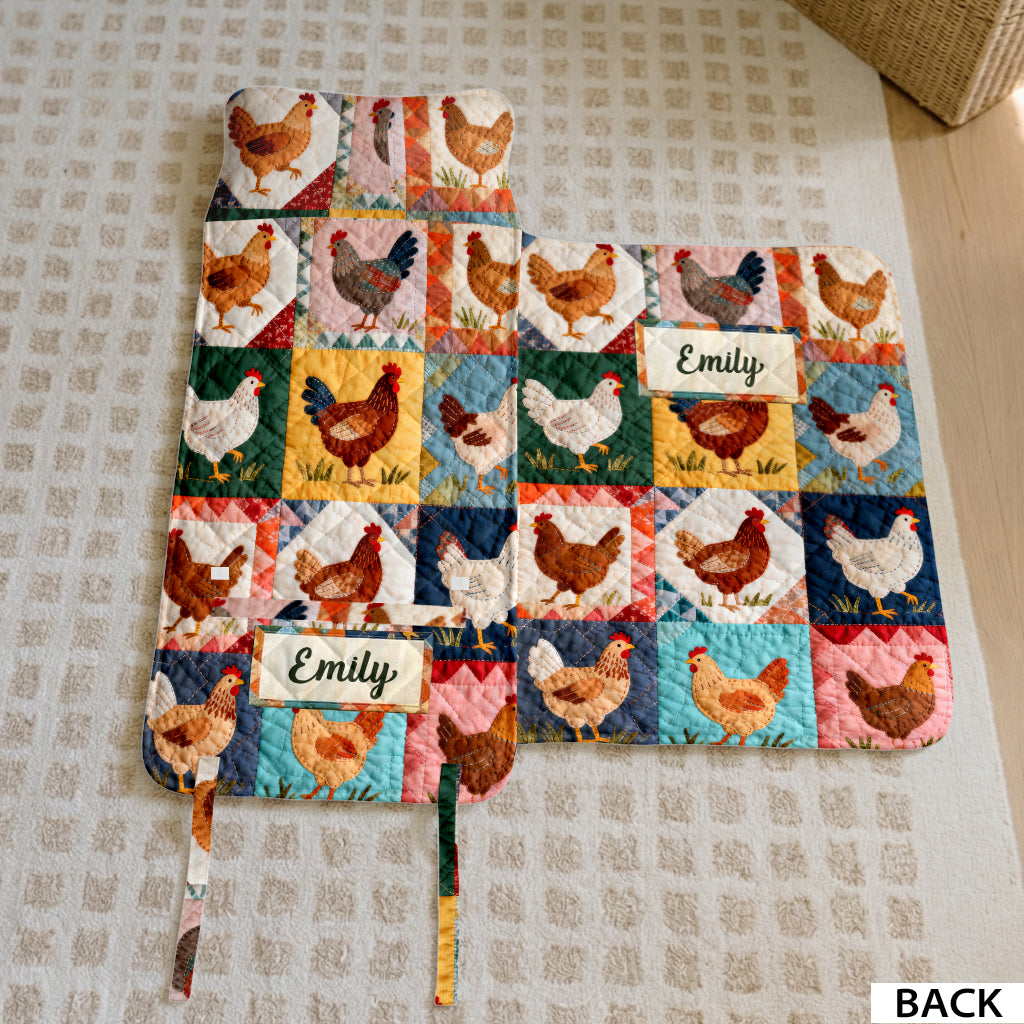 Amour Poulet - Tapis de Sieste Personnalisé