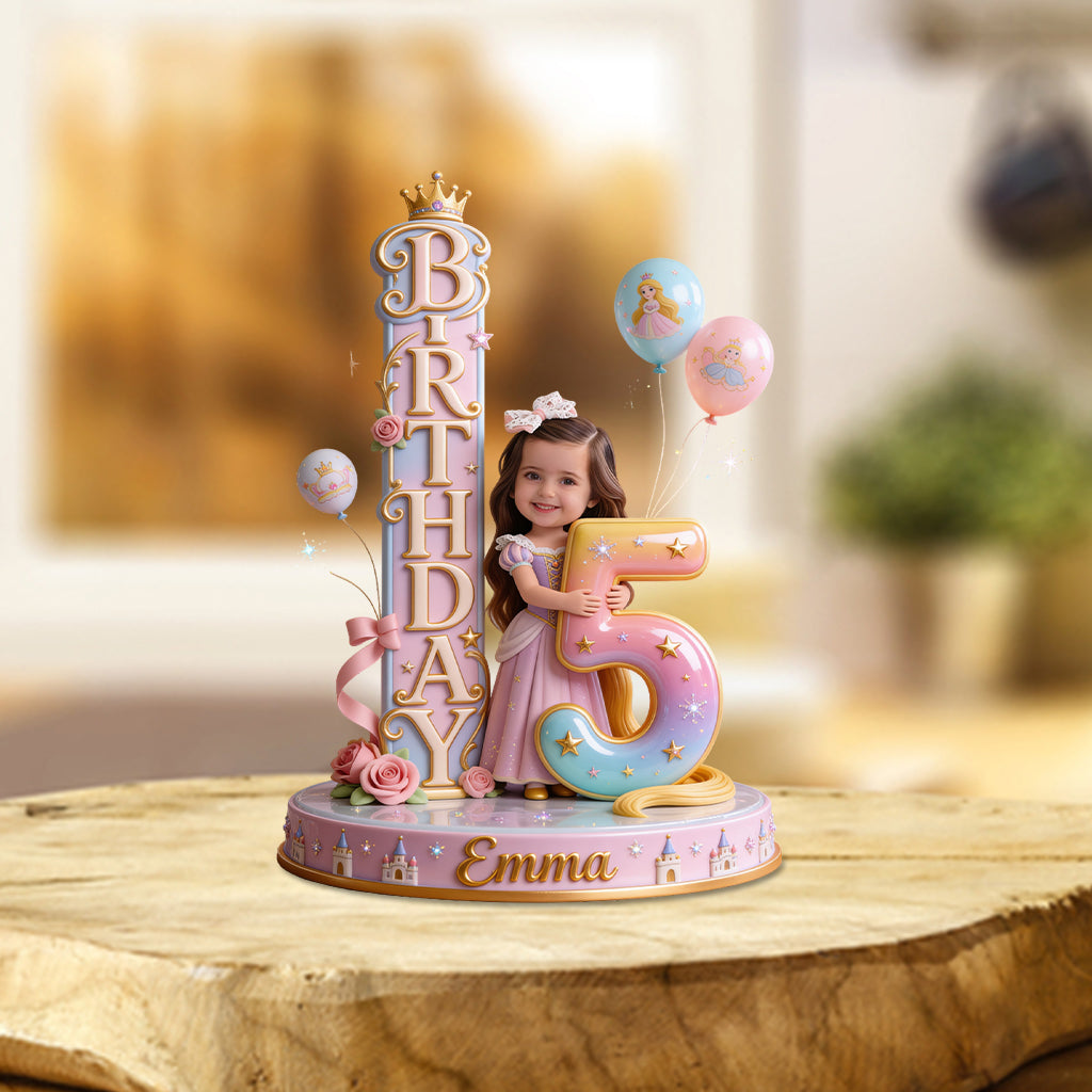 Royal Princess Birthday - Personalized Kid Custom Shaped Acrylic Plaque