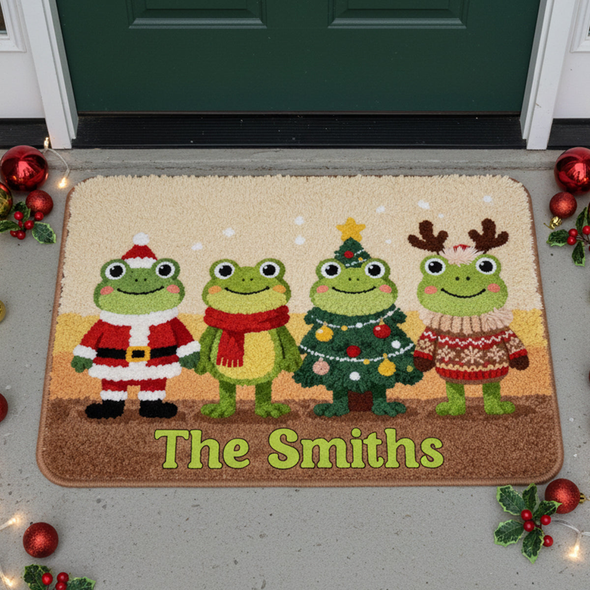 Love Frog - Personalized Frog Non-Slip Tufted Rug
