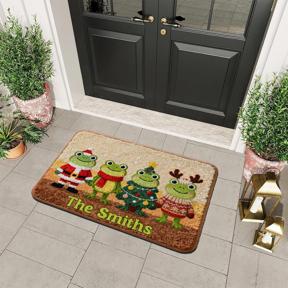 Love Frog - Personalized Frog Non-Slip Tufted Rug