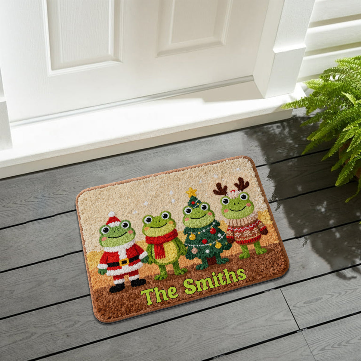 Love Frog - Personalized Frog Non-Slip Tufted Rug