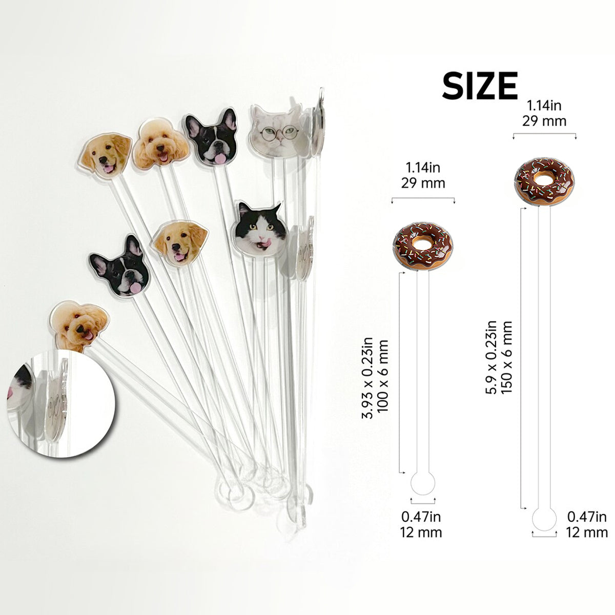 Custom From Any Photo - Personalized Police Officer Set Accent Mug with Acrylic Stirrers