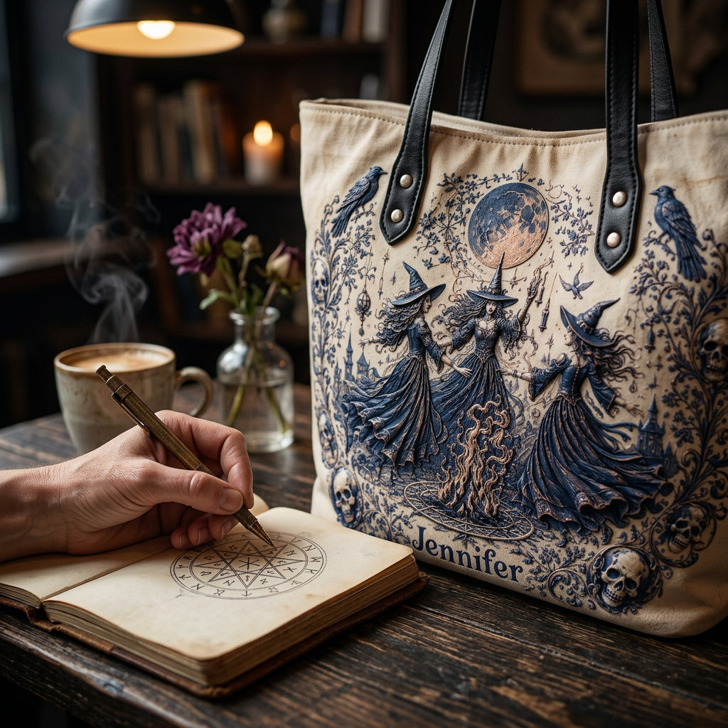 Coven de Minuit - Sac en Cuir de Sorcière Personnalisé