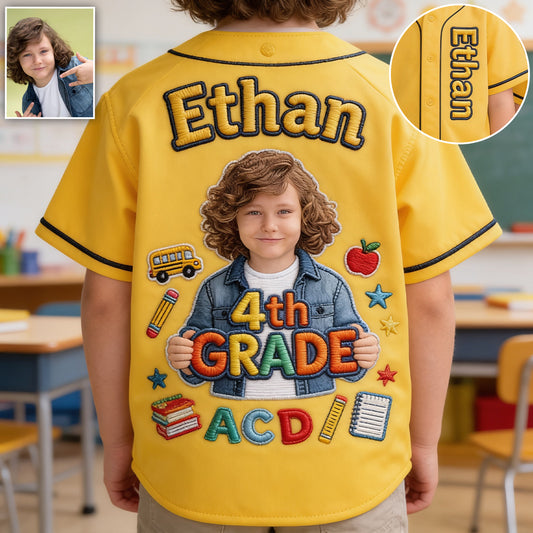 Retour à l'école - Maillot de baseball personnalisé pour enfant